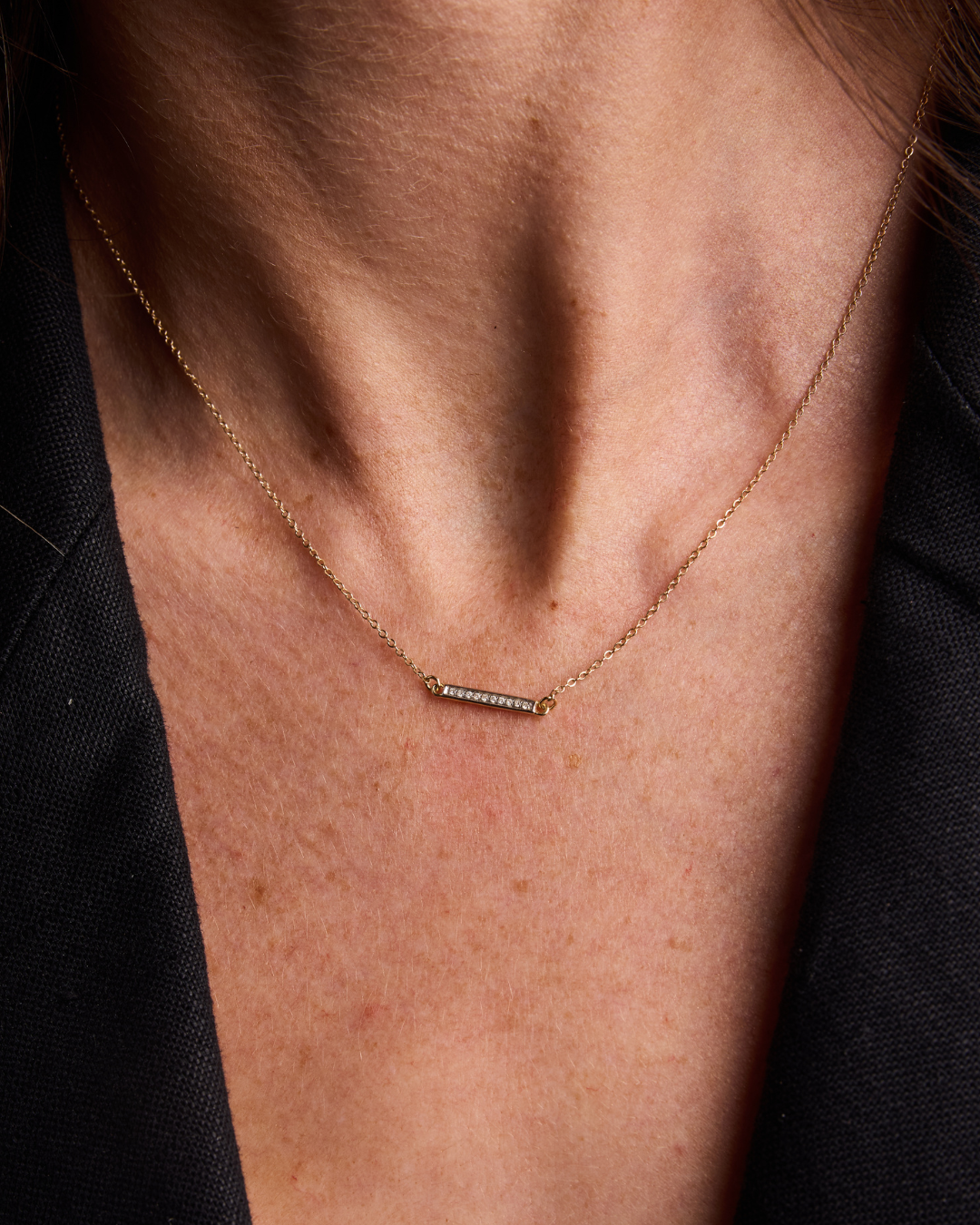 The Diamond Bar Necklace