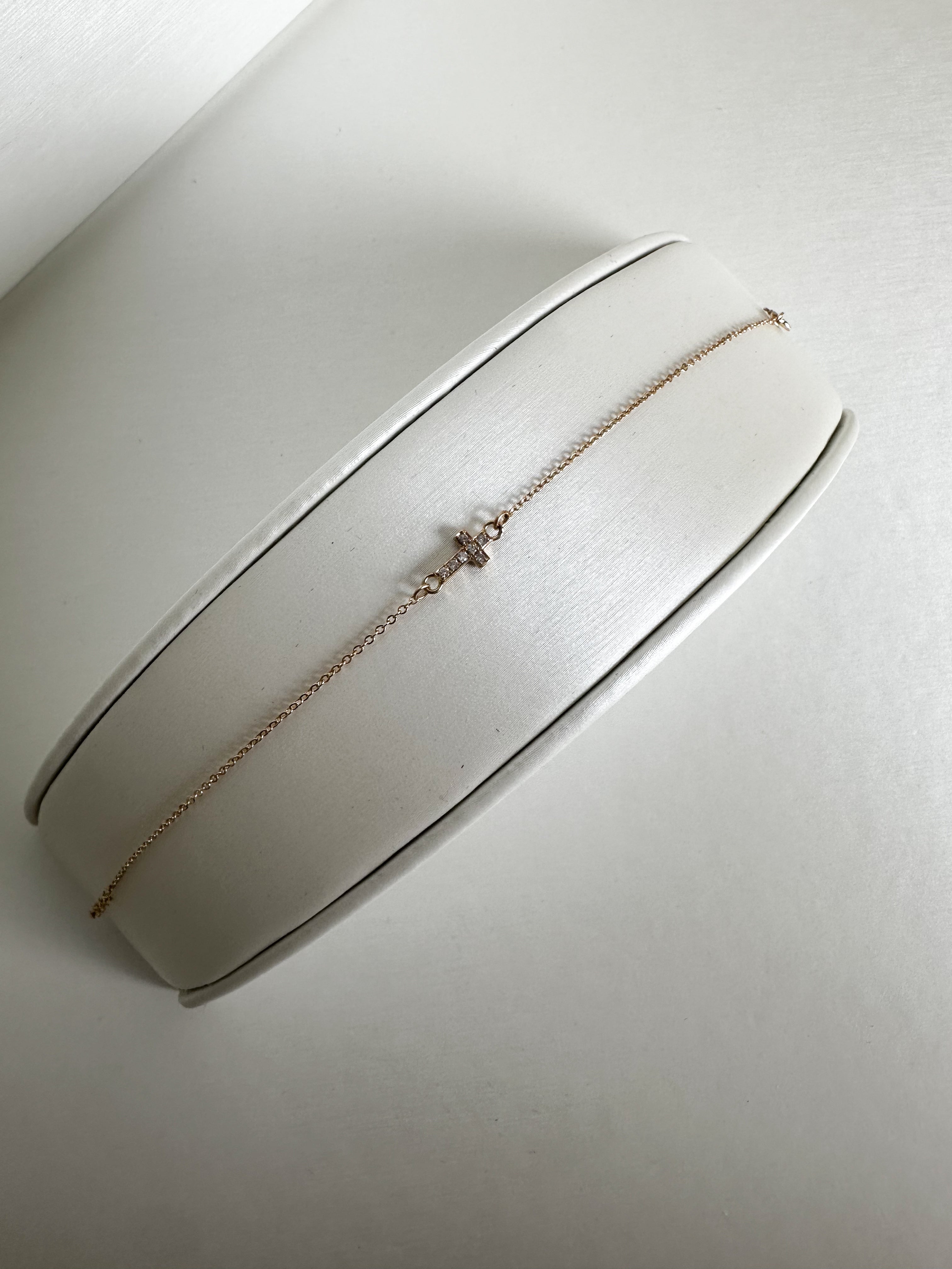 Diamond Cross Bracelet