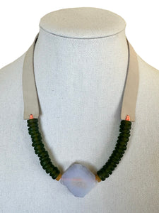 Chalcedony Geode Necklace