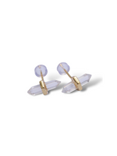 Load image into Gallery viewer, Clear Quartz Stud Earrings
