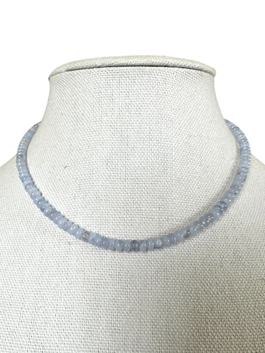 Natural Blue Chalcedony Necklace