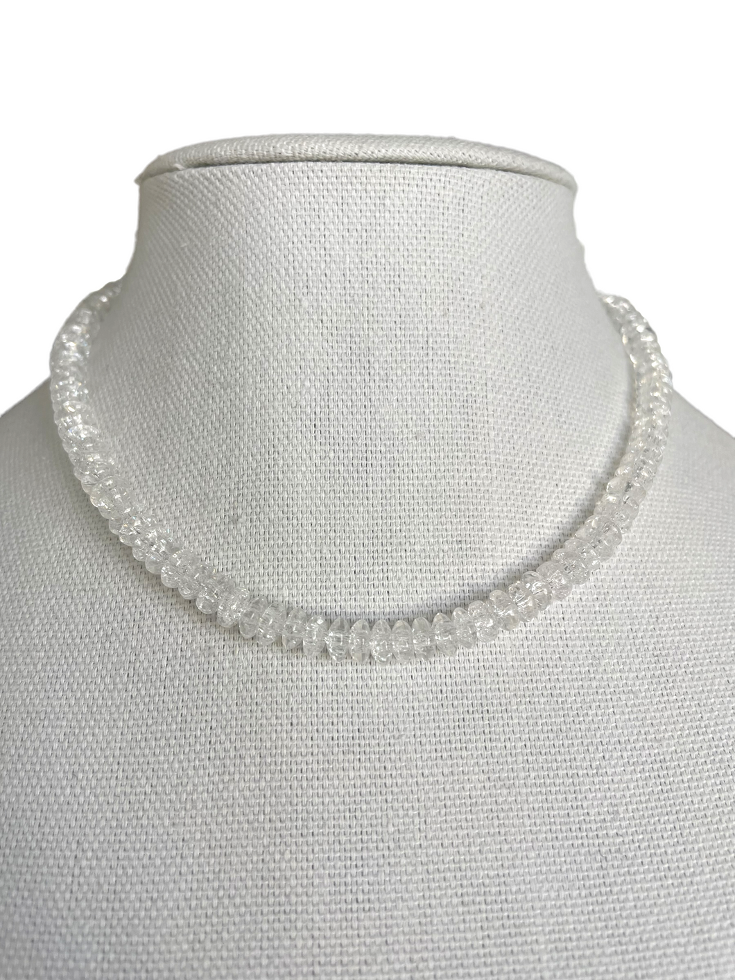 Natural Cracked Rock Crystal Quartz Necklace