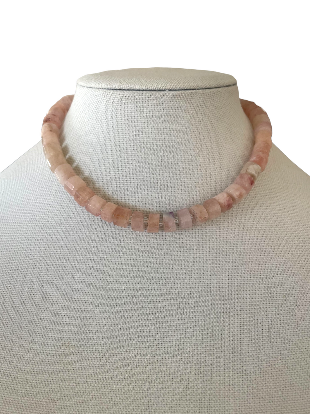Pink Morganite Aquamarine Necklace