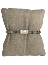 Load image into Gallery viewer, Pearl and Gemstone Bracelet