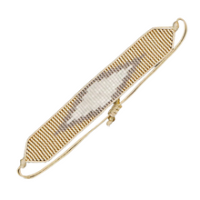 Load image into Gallery viewer, Silver &amp; Gold Miyuki Seed Bead Bracelet