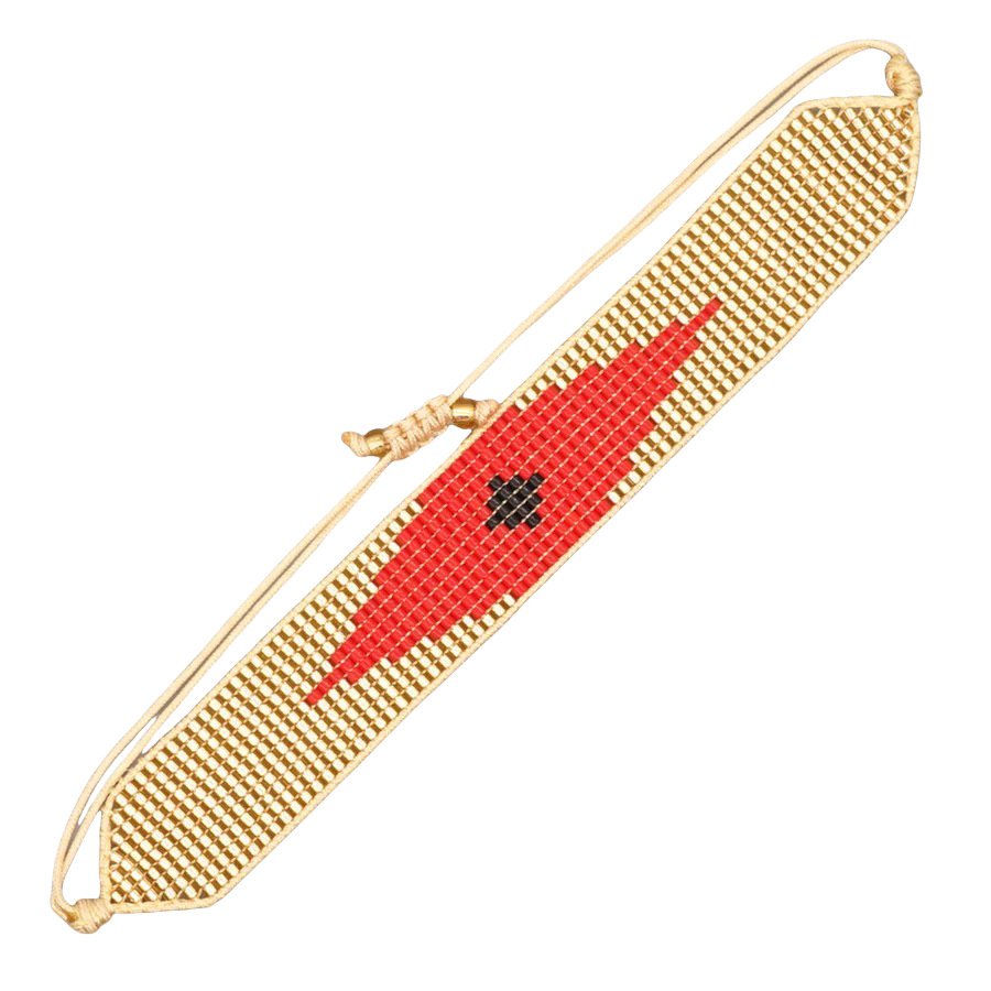 Red Miyuki Seed Bead Bracelet