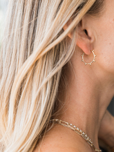 Load image into Gallery viewer, Gold Ball Hoops