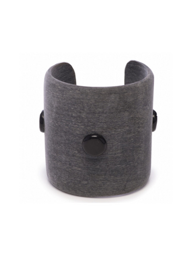 Black Dotted Buffalo Horn Cuff
