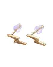 Load image into Gallery viewer, Dainty Lightning Bolt Earrings