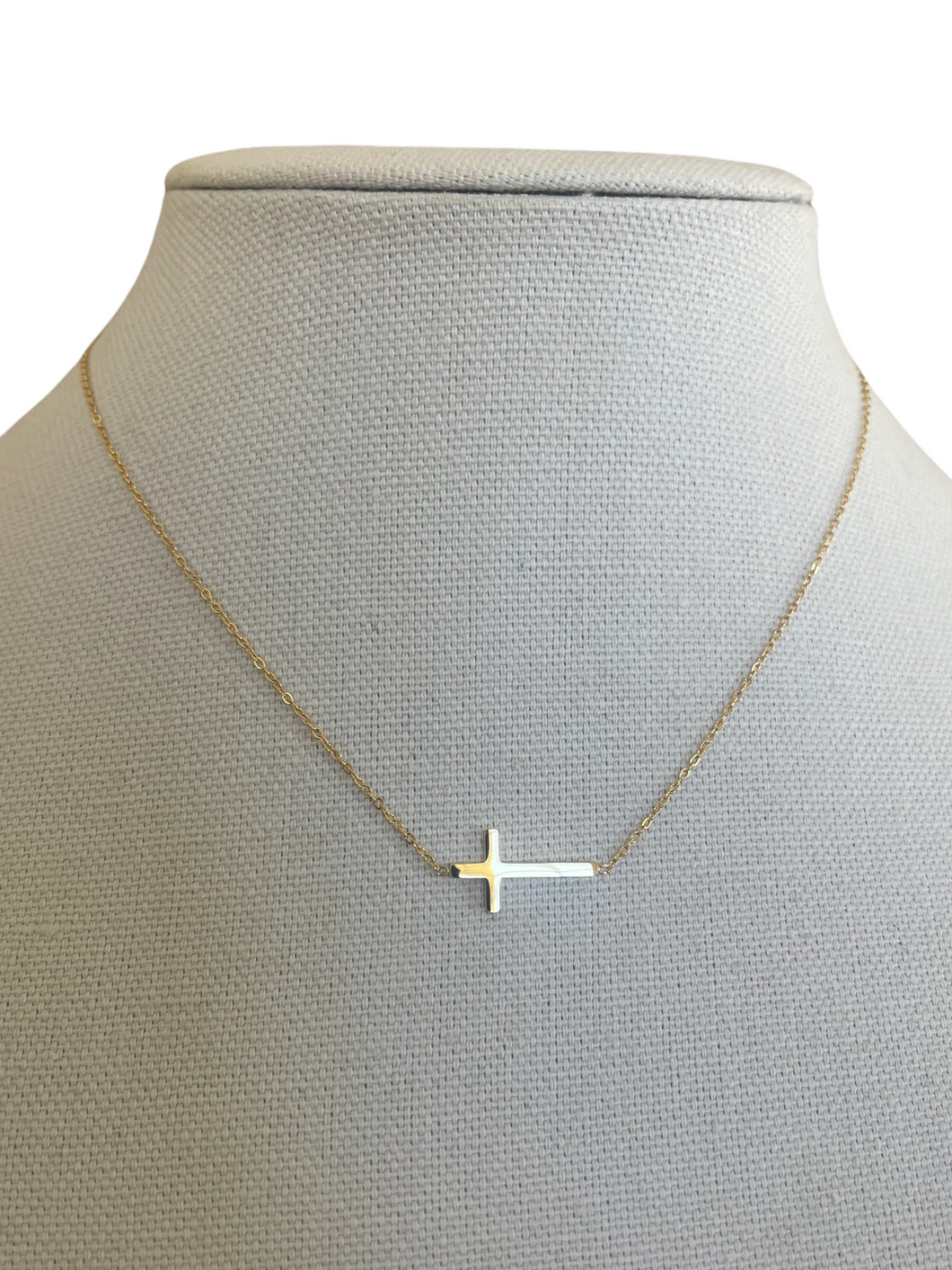 Horizontal Cross Necklace