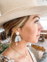 Load image into Gallery viewer, Neutral Dangle Clay Earrings