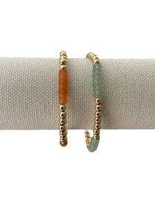 Gemstone and Gold Bracelets