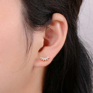 Gold Marquis Cluster Earrings