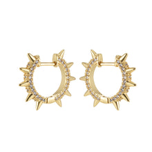 Load image into Gallery viewer, Gold Filled Spike Hoops