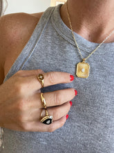 Load image into Gallery viewer, Gold Filled Geometric Opal Necklace