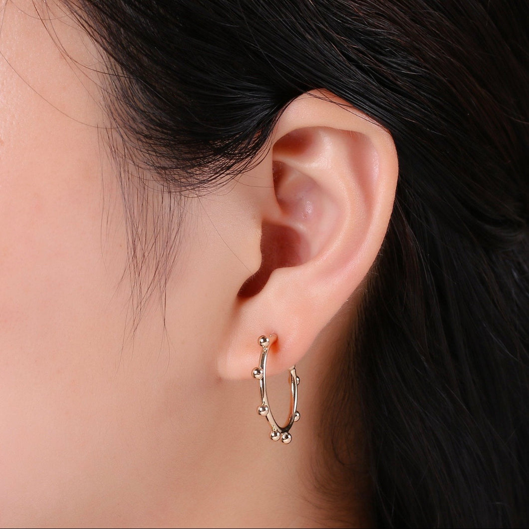 Gold Ball Hoops